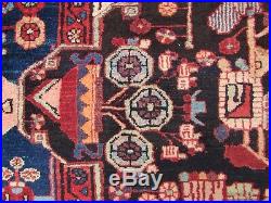 Vintage Hand Made Traditional Rugs Oriental Wool Blue Red Large Rug 290x153cm