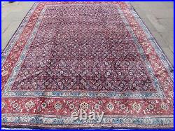 Vintage Hand Made Traditional Vintage Oriental Wool Blue Large Carpet 406x315cm