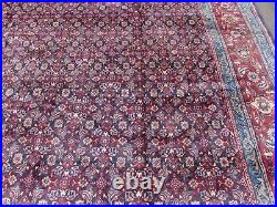 Vintage Hand Made Traditional Vintage Oriental Wool Blue Large Carpet 406x315cm