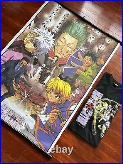 Vintage Hunter X Hunter T Shirt & 90s Anime WallScroll Bundle Adult L, VTG Anime