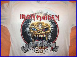 Vintage IRON MAIDEN California Tour Concert Shirt 1988 Lg True Vintage Original