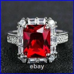 Vintage Jewellery Gold Ring with Ruby and White Sapphires Antique Deco Jewelry
