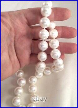 Vintage Jewellery Large White Pearl Bead Necklace Antique Deco Statement Jewelry