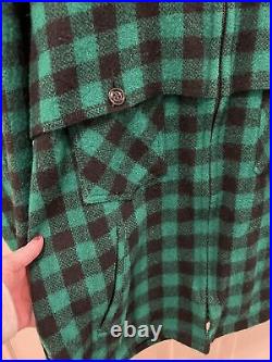 Vintage Johnson woolen mill jacket? Shirt Men's XL Full Zip Pockets Button Green