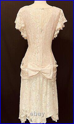 Vintage Lace Wedding Prom Dress By Ala Cart Size L