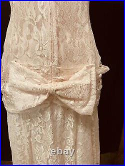 Vintage Lace Wedding Prom Dress By Ala Cart Size L