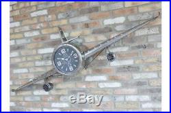 Vintage Large Aeroplane Clock Stunning Bedroom Feature huge 200cm Wing Span
