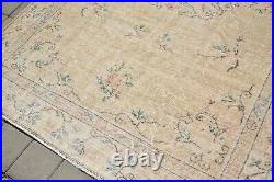 Vintage Large Rug, 6x9.1ft, Antique Faded Carpet, Red Area Rug, Oriental Floor Rug