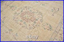 Vintage Large Rug, 6x9.1ft, Antique Faded Carpet, Red Area Rug, Oriental Floor Rug