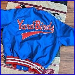 Vintage Made In The USA DeLONG Yard Birds Satin Style Jacket Men's Size Large