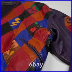 Vintage Marc Buchanan Pelle Pelle Leather Patchwork Jacket AUTHENTIC ORIGINAL