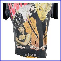 Vintage Mary J Blige Lil Kim I Can Love You Rap Tee Black T-Shirt Men's Large L
