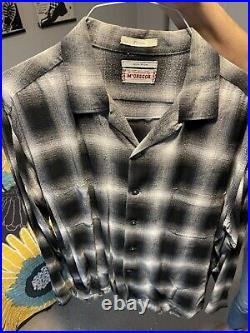Vintage McGregor Rayon Flanella Shadow Plaid Shirt Like Arrow Chevella Size L