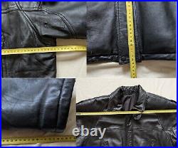 Vintage Men's Leather Coat Jacket size EU 52 L