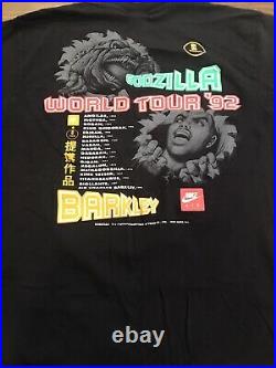 Vintage Nike Air T-shirt 1992 Godzilla Vs Charles Barkley Size Large RARE! Mint