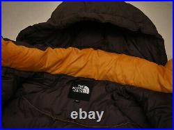 Vintage North Face Baltoro Windstopper Yellow Brown Puffer Jacket Rare Large