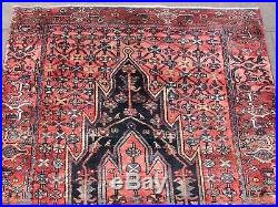 Vintage Old Traditional Hand Made Oriental Red Blue Wool Large Rug 183x131cm