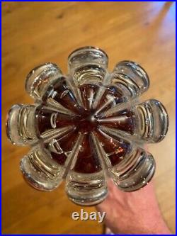 Vintage Pine Cone Glass Paste Murano Modern Art Double Layer Amber Rare Old 1970