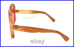 Vintage Plave Sunglasses Squared Candy Style Mint Condition Pink 1960's Large