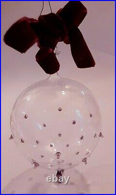 Vintage RARE I. Magnin & Co 1960s Glass Hand Blown Christmas Ornament Large 3.5