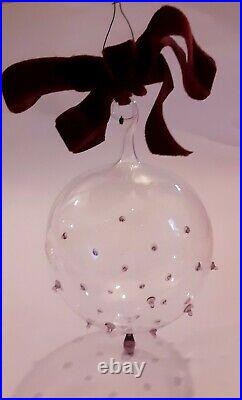 Vintage RARE I. Magnin & Co 1960s Glass Hand Blown Christmas Ornament Large 3.5