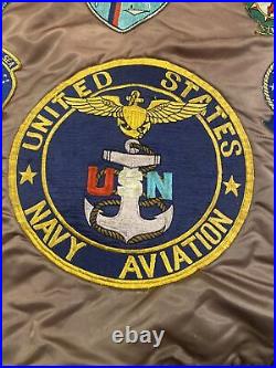 Vintage Rare Navy Bomber Jacket United States Navy Aviation