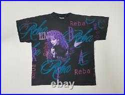 Vintage Reba 1995 All Over Print T-Shirt Size Large