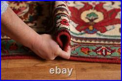 Vintage Red/ Ivory Hand-knotted Tebriz 10x13 Area Rug Traditional Large Carpet