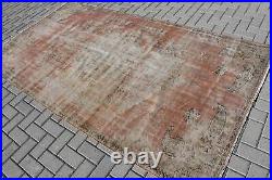 Vintage Rug, Large Carpet, Turkish Rug, Antique Rug, 61x112 inches Red Carpet, 5
