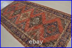 Vintage Rug, Large Rug, Turkish Rug, Antique Carpet, 60x118 inches Red Rugs, 915