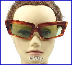 Vintage Squared Over Sized Sunglasses Butterfly Tortoise 1950's Ladies Party Nos