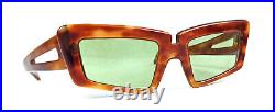 Vintage Squared Over Sized Sunglasses Butterfly Tortoise 1950's Ladies Party Nos