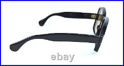 Vintage Squared Sunglasses Thick Frame Acetate Sturdy Black Large Unisex 1960's