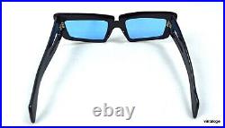 Vintage Squared Sunglasses Thick Frame Acetate Sturdy Purple 1960's Blue Large