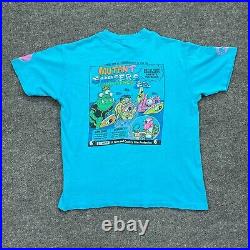 Vintage T & C Surf Designs T Shirt Adult Large Blue Mutants From Space 80s 90s