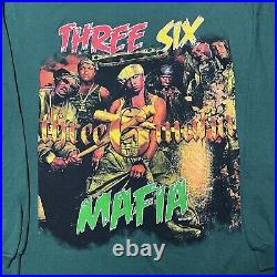 Vintage Three 6 Mafia Rap Tee Shirt Gangsta Boo Hypnotize Minds Large