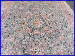 Vintage Traditional Hand Made Oriental Wool Grey Pink Large Carpet 370x275cm