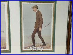 Vintage Vanity Fair Supplement Collection of Four Golf Play Prints Framed