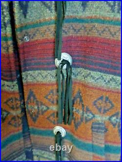 Vintage Woolrich Womens Navajo Blanket, Wool Coat. Women's M made in USA