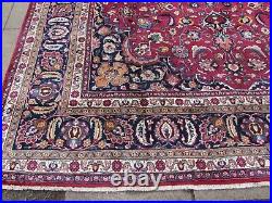 Vintage Worn Hand Made Traditional Oriental Wool Red Large Carpet 380x290cm