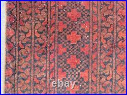 Vintage Worn Hand Made Traditional Oriental Wool Red Large Rug Carpet 230x165cm