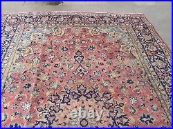 Vintage Worn Hand Made Traditional Rug Oriental Wool Red Large Carpet 376x249cm
