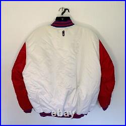 Vintage Y2K NBA Fusion Los Angeles Clippers Satin Bomber Jacket Coat XL X-Large
