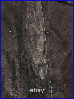Vintage Yves Saint Laurent Rive Gauche Long Velvet Coat Black 42 Large