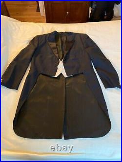 Vintage antique black tailcoat tuxedo mens sz Large
