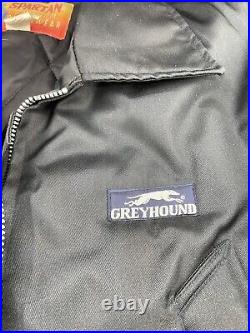 Vintage dark blue greyhound bus jacket size extra large