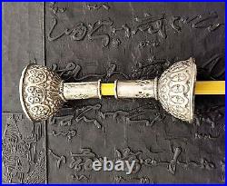 Vintage or antique large bead caps Nepal Tibet Repousse silver