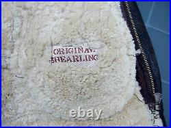 Vintage real leather SHEEPSKIN Shearling B3 Aviator Flight bomber Jacket M / L