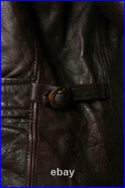 Vtg 1940s HERCULES Sears HORSEHIDE Leather Half Belt Jacket Medium/Large