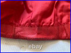 Vtg 1980s FRONTIER fringed red leather western cowboy womens jacket sz Large